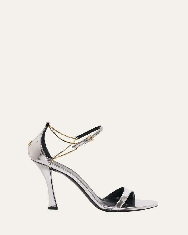Liquid 4G Metallic Ankle-Strap Sandals